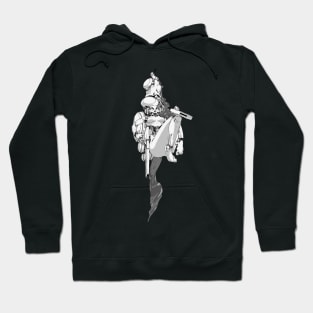 ninja android whizzes by, woman fighter Hoodie